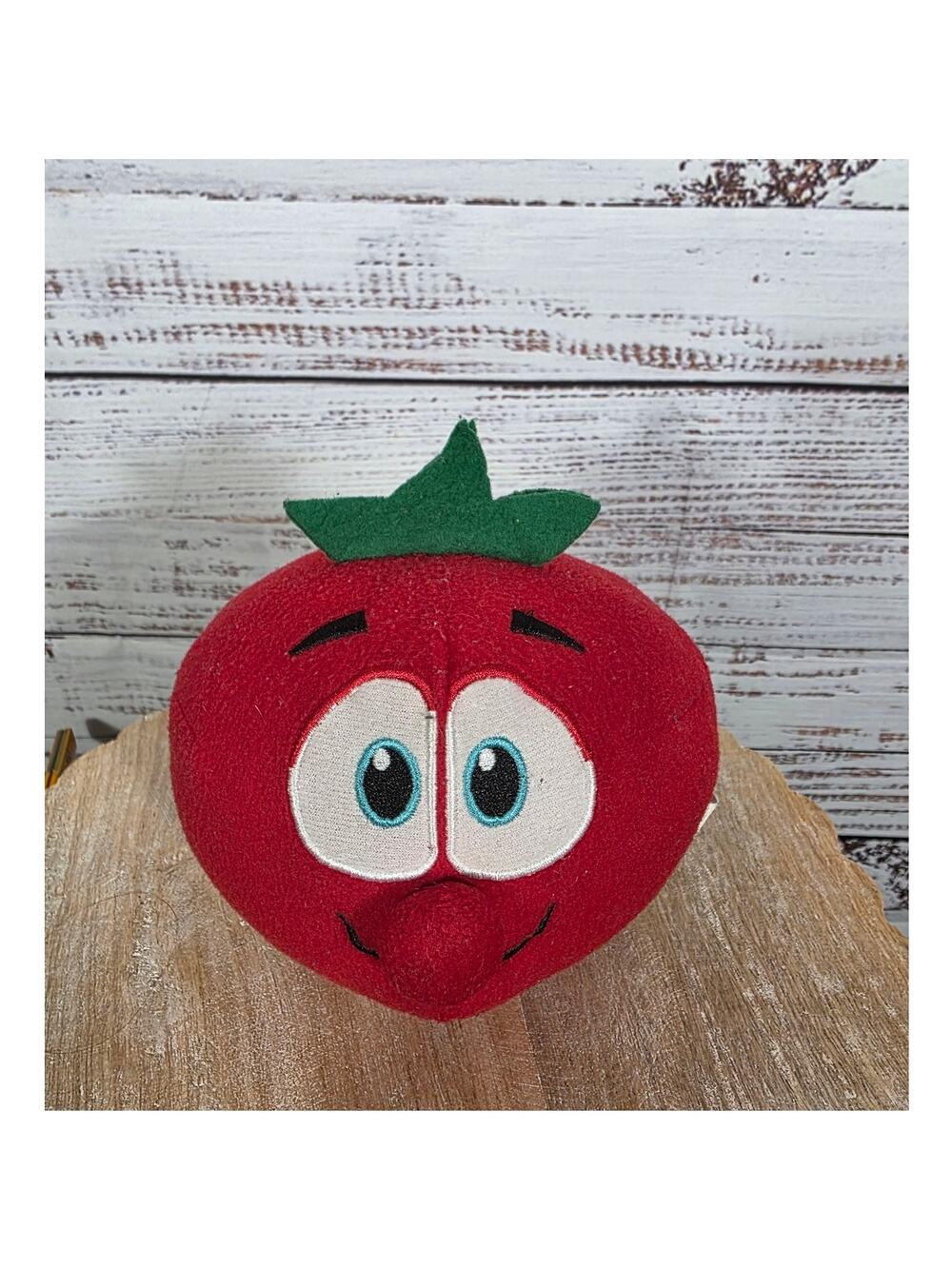 VeggieTales Bob the Tomatoe Plush Small Red Stuffed Toy Kids Christian Cartoon